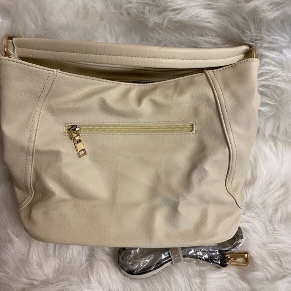 Large Cream Colored Purse Bag Satchel also Crossbody - Picture 2 of 10
